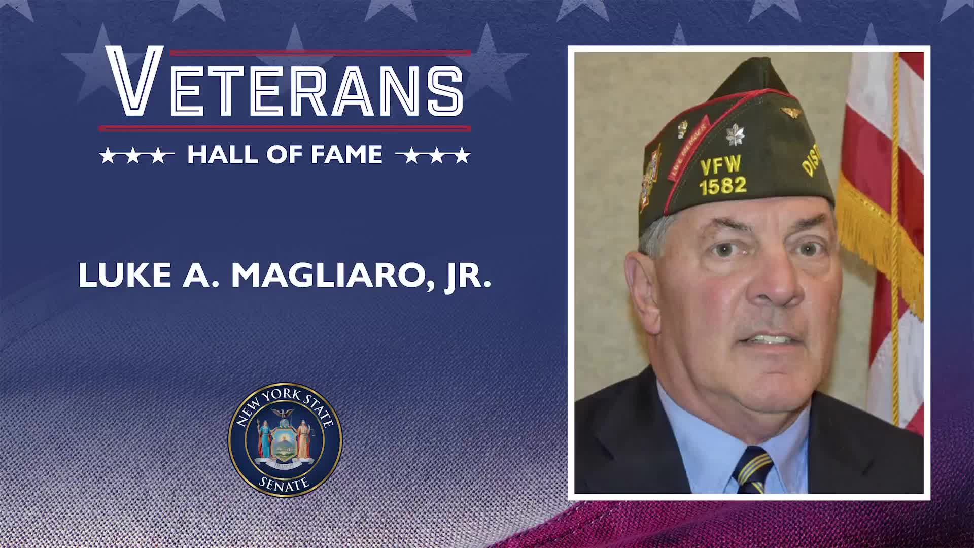 Senator Kanzeneri honors Vietnam veteran Luke Magliaro as VFW post commander