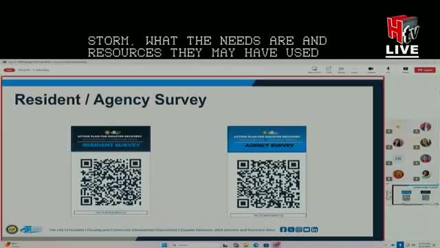Houston conducts public meetings on disaster recovery funding and resilience strategies