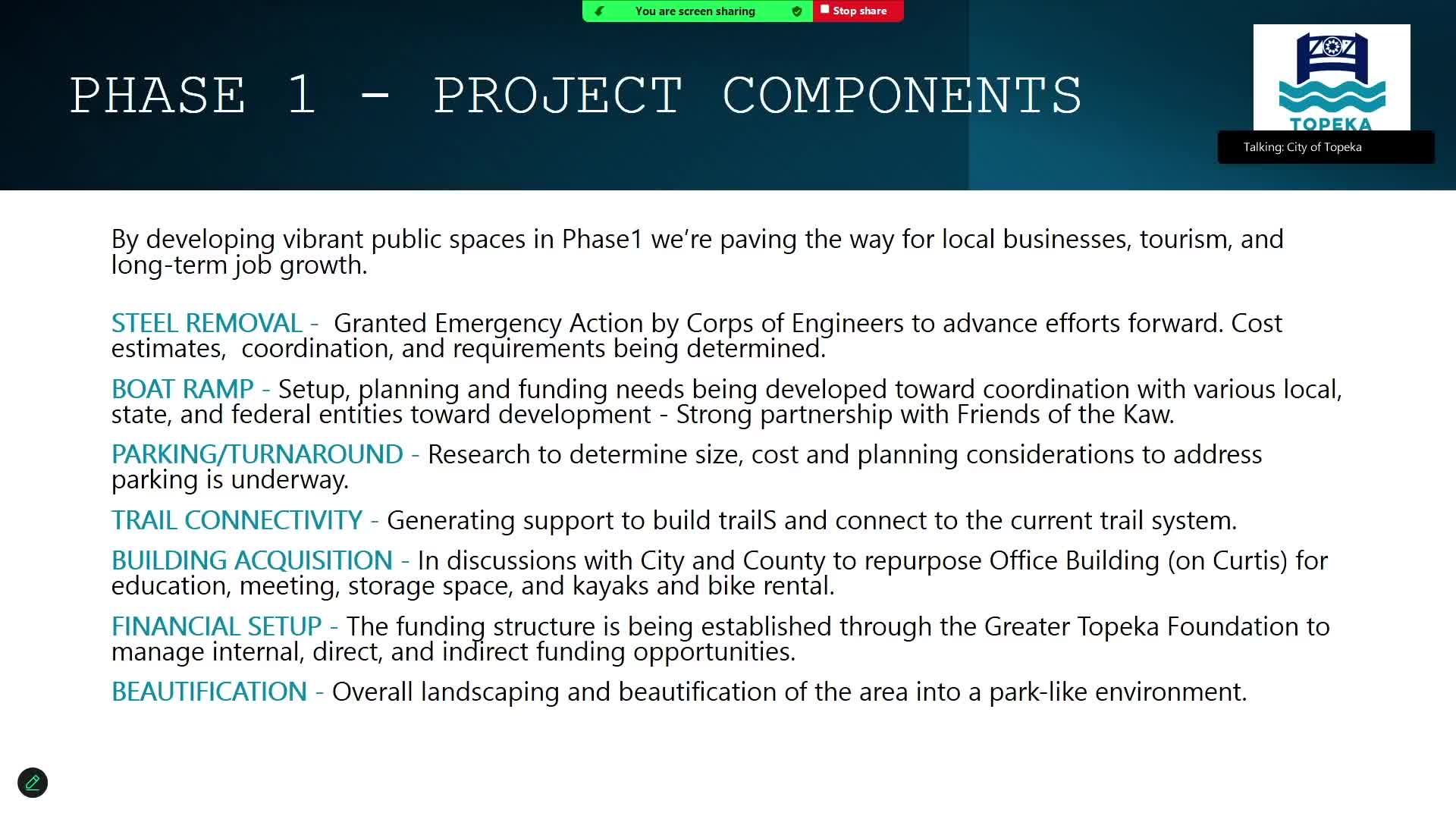 Topeka partners with Sunflower Foundation on river access and trail extension project