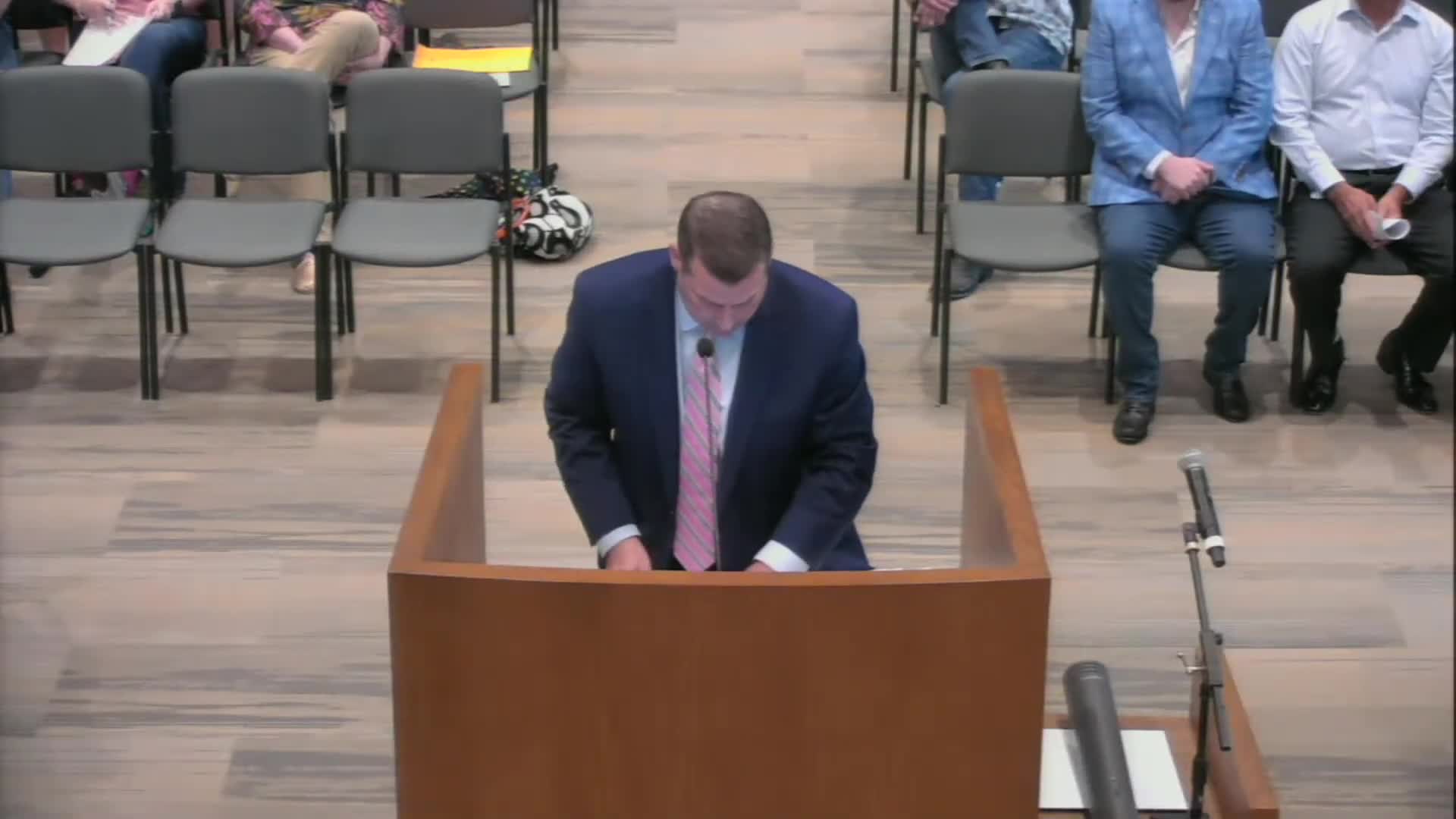 Scott and Jules Hornsby oppose Milton development plan at public hearing