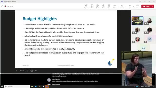 Seattle Public Schools addresses $104M deficit with budget adjustments and investments