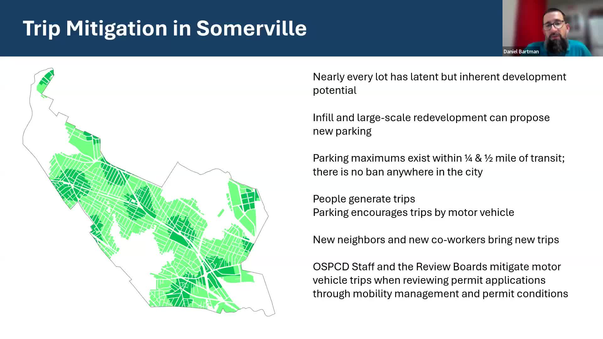 Somerville Council discusses low parking ratio impact on traffic dynamics