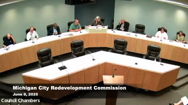 John presents La Porte mixed-use development plans to city council