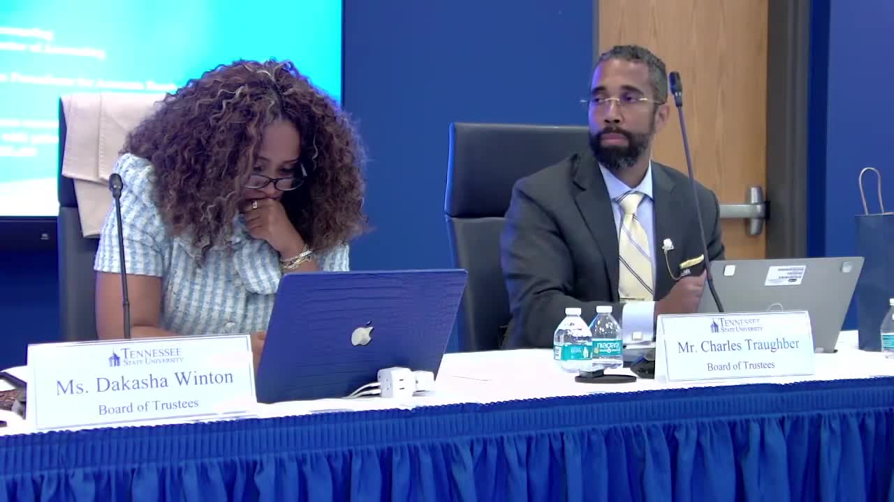 Tennessee State University leaders address accountability and policy updates during audit meeting