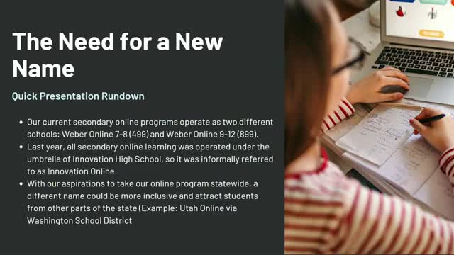 Weber School District rebrands online program to Innovation Online for statewide reach