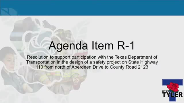 Tyler City Council supports TxDOT's safety improvements on State Highway 110