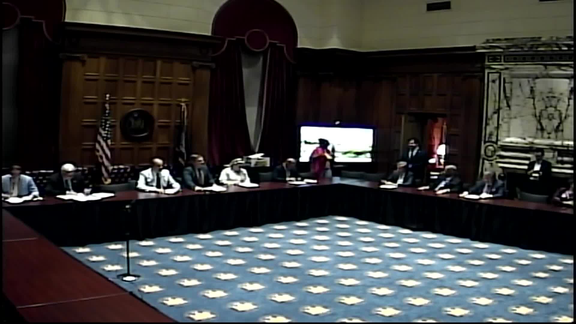 Senator Rhodes presents Senate Print 287 at committee on rules meeting