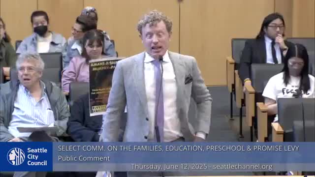 Seattle Council votes on Families Education Preschool Levy to enhance child services