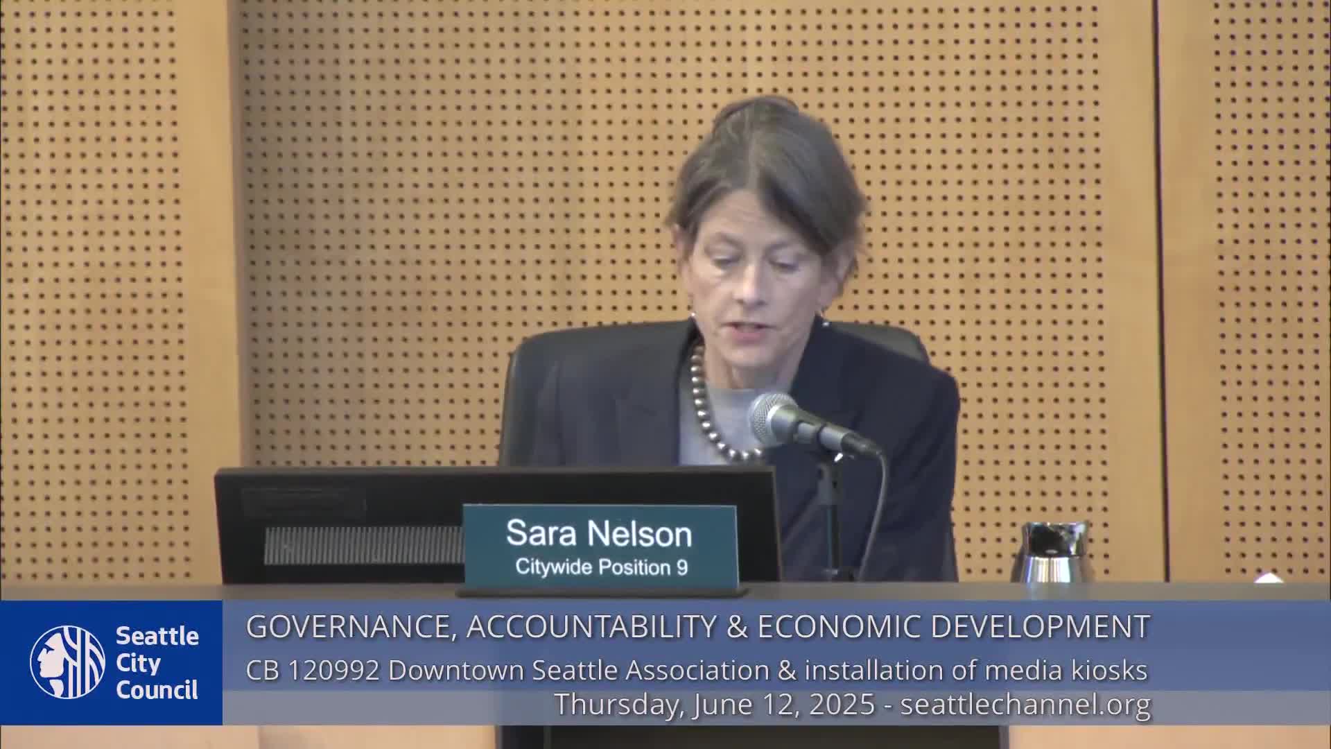 Council Member Kettle endorses legislation supporting Downtown Seattle Association initiatives