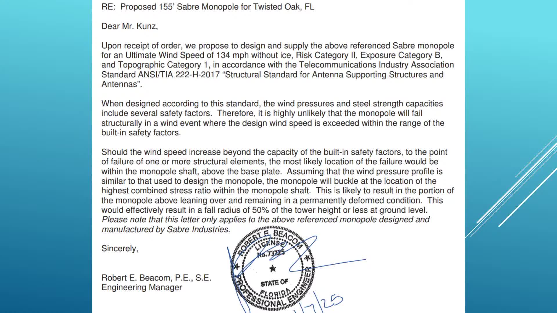 Hillsborough County reviews T-Mobile tower plans ensuring fall zone compliance