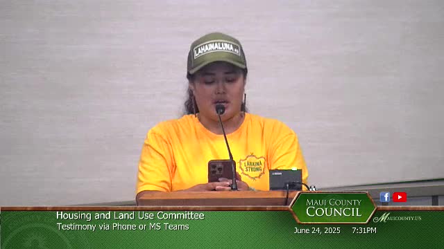 Lahaina residents advocate for Bill 9 to phase out short-term rentals
