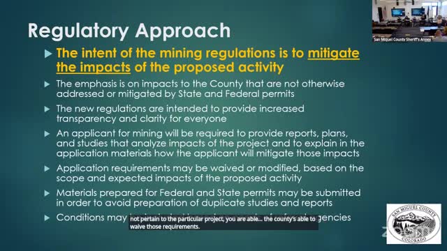 San Miguel County streamlines mining permit processes with new unified application system