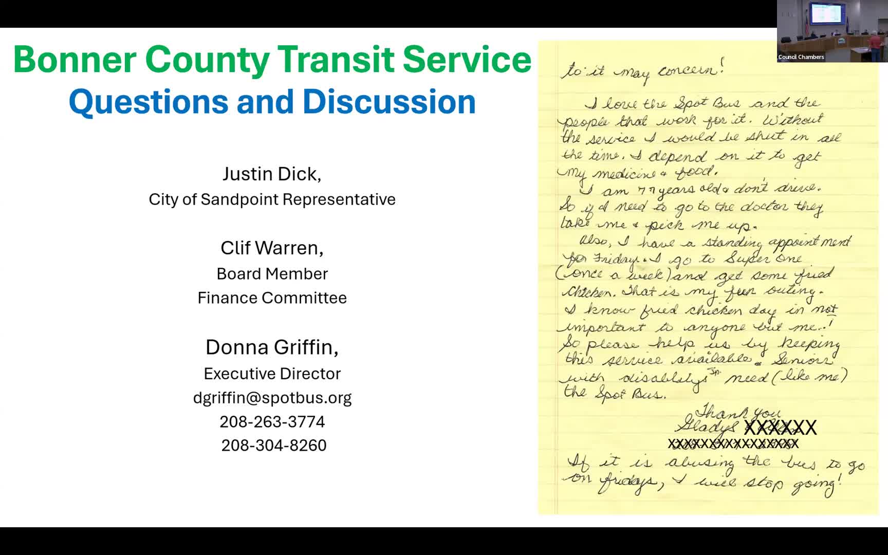 Sandpoint Council debates fixed route versus demand response transportation amid budget cuts