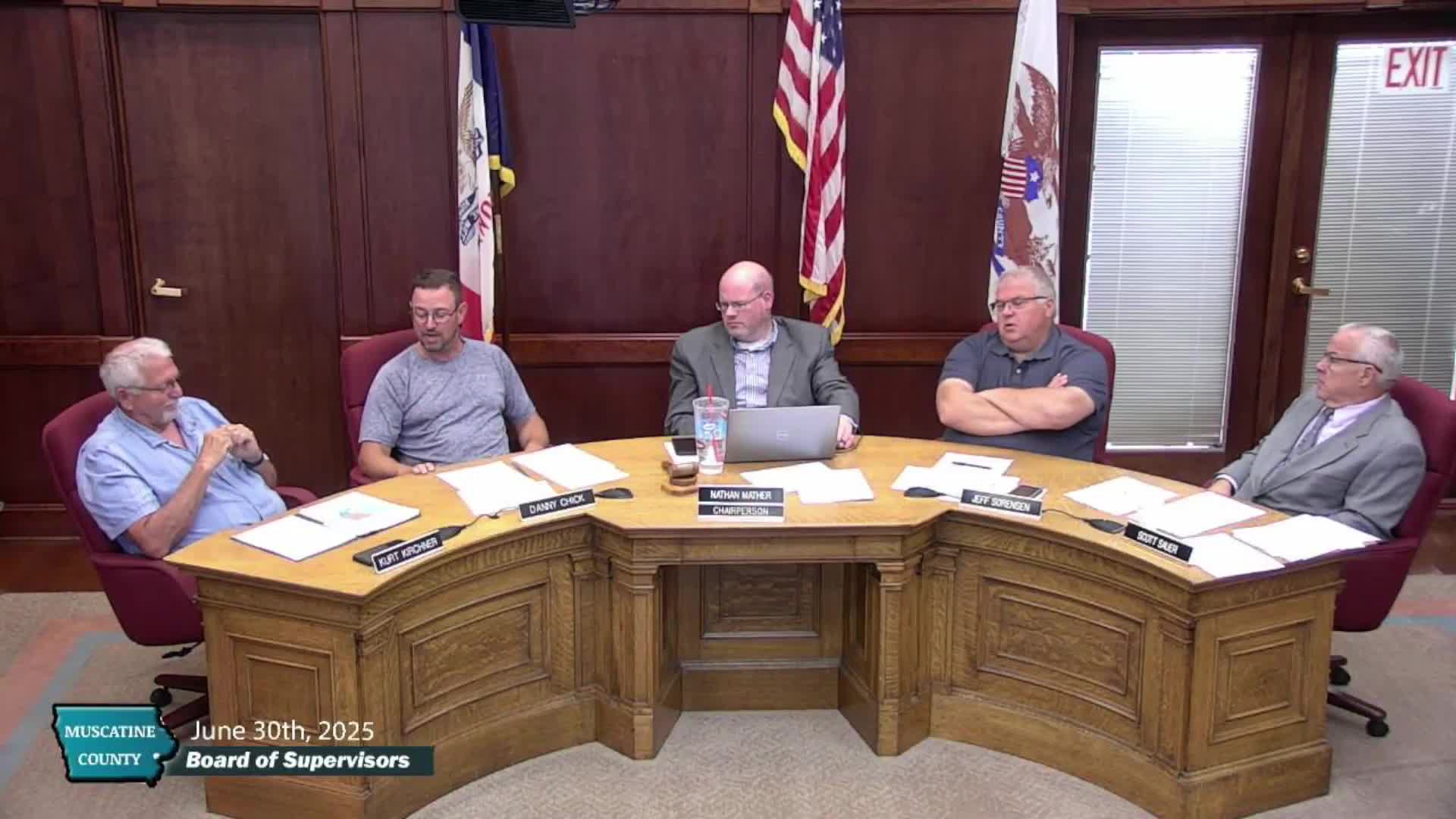Muscatine County discusses opioid litigation and budget appropriations